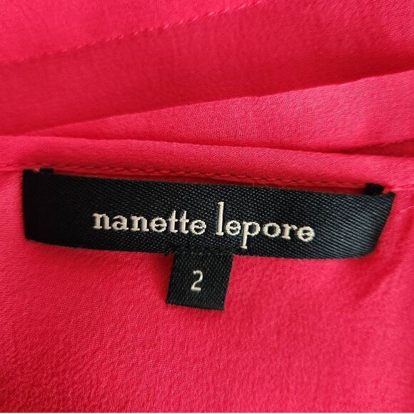 Nanette Lepore Pink Silk Mini Dress Size 2 - Picture 3 of 8